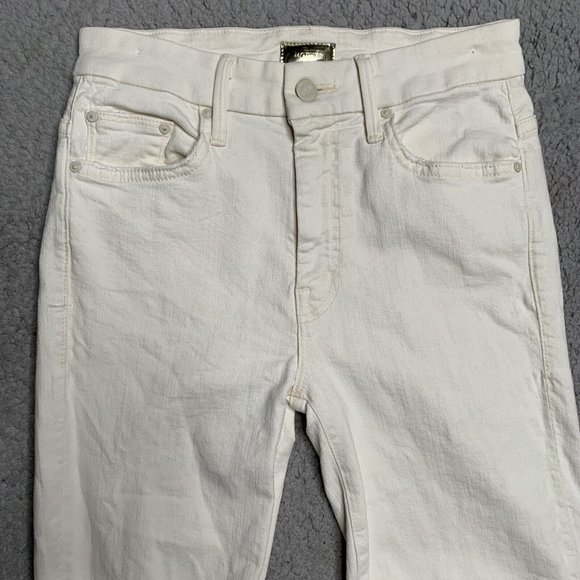 MOTHER High Waisted Looker Jeans High Rise Whipping The Cream Size 26 Denim - Picture 2 of 12
